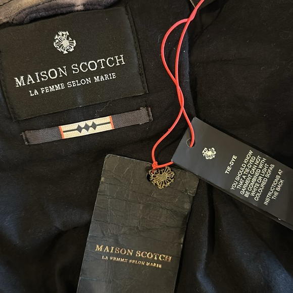 NWT Maison Scotch Tie-Dye leather jacket Euro size 2 - Picture 9 of 16